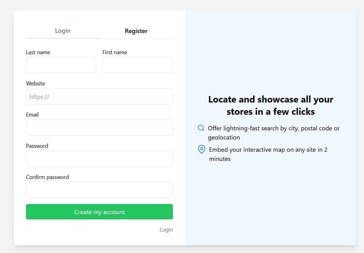 Create account